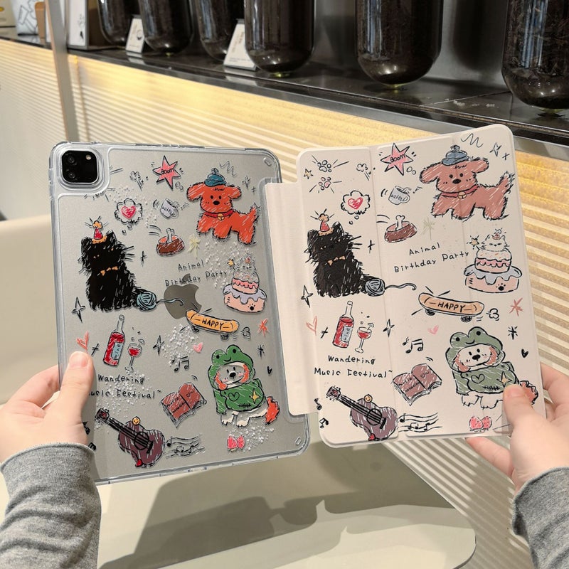 Pen Slot-Free Ipad11 Protective Case Ipad10 Generation Acrylic Apple Mini7 High-Looking Ipadpro Full Cover Case - Image 4